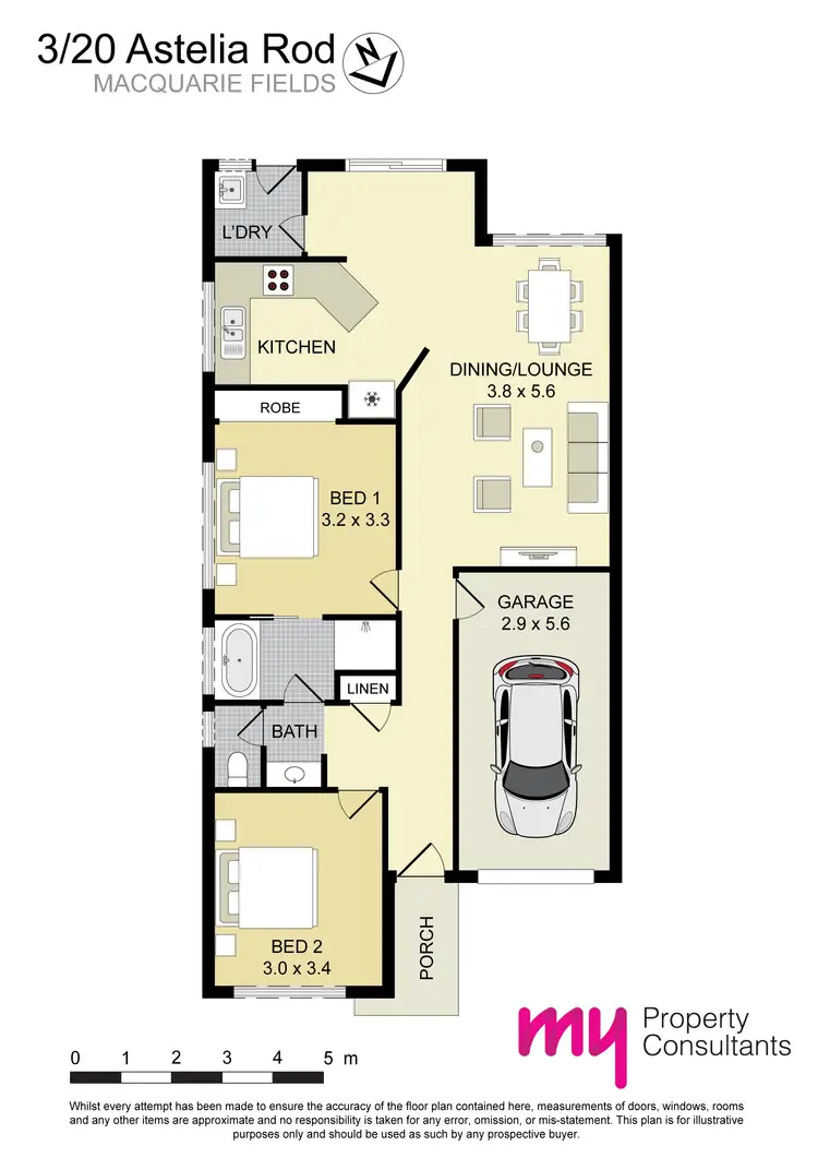 Floorplan of Homely villa listing, 3/20 Astelia Street, Macquarie Fields NSW 2564