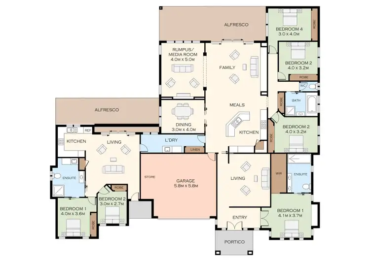 Floorplan of Homely rural property listing, 20 Bonnie View Court, Wamuran QLD 4512