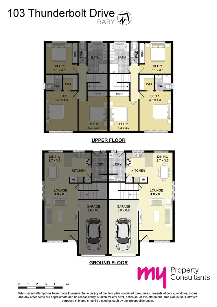 Floorplan of Homely semi-detached listing, 2/103 Thunderbolt Drive, Raby NSW 2566