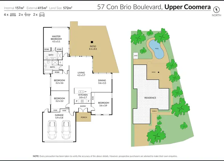 Floorplan of Homely house listing, 57 Con Brio Boulevard, Upper Coomera QLD 4209