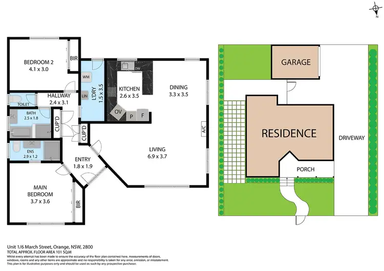 Floorplan of Homely villa listing, 1/6 March Street, Orange NSW 2800