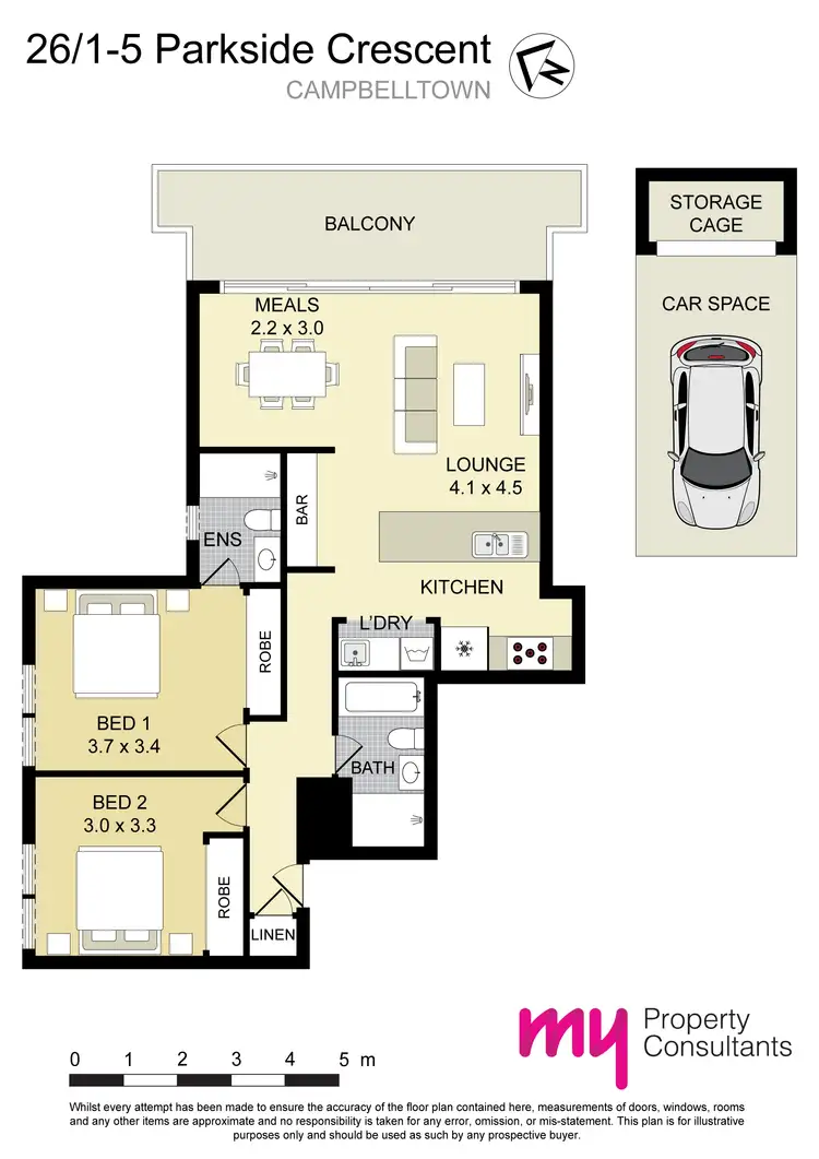 Floorplan of Homely apartment listing, 26/1-5 Parkside Crescent, Campbelltown NSW 2560