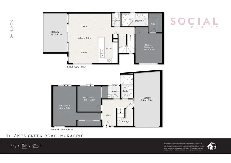 Floorplan of Homely townhouse listing, 1/1975 Creek Road, Murarrie QLD 4172
