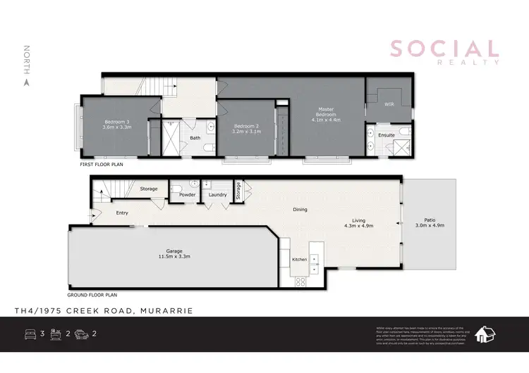 Floorplan of Homely townhouse listing, 4/1975 Creek Road, Murarrie QLD 4172