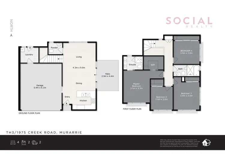 Floorplan of Homely townhouse listing, 3/1975 Creek Road, Murarrie QLD 4172