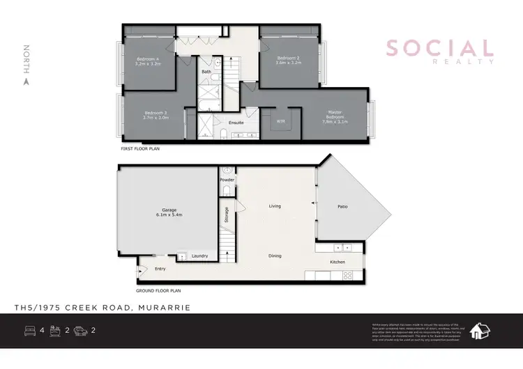Floorplan of Homely townhouse listing, 5/1975 Creek Road, Murarrie QLD 4172