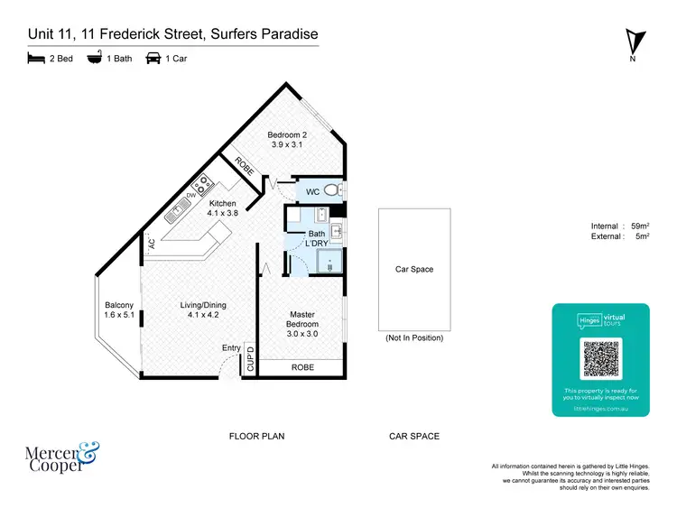 Floorplan of Homely apartment listing, 11/11 Frederick Street, Surfers Paradise QLD 4217