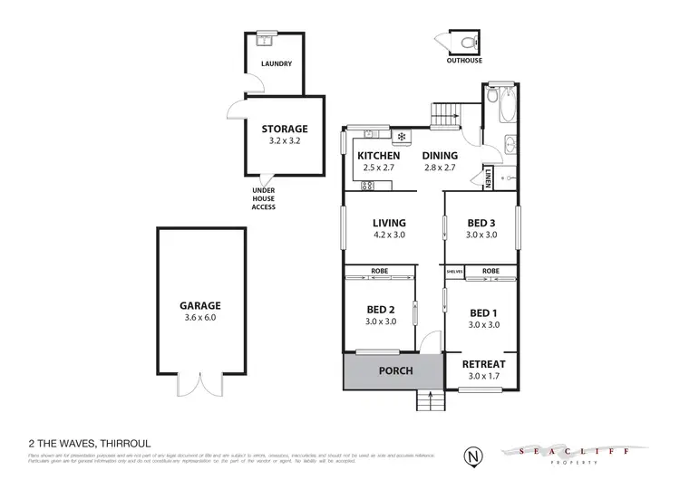 Floorplan of Homely house listing, 2 The Waves, Thirroul NSW 2515