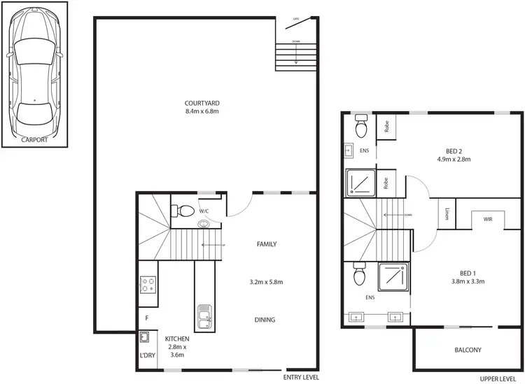 Floorplan of Homely townhouse listing, 12/81 Mcwhae Circuit, Wanniassa ACT 2903