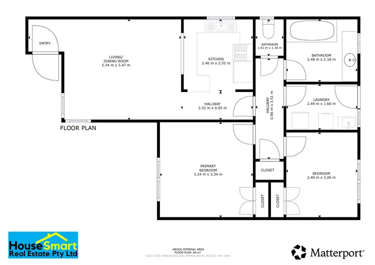 Floorplan of Homely unit listing, 9/64 Railway Parade, Midland WA 6056