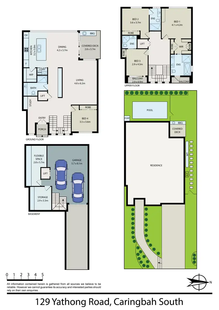Floorplan of Homely semi-detached listing, 129a Yathong Road, Caringbah South NSW 2229