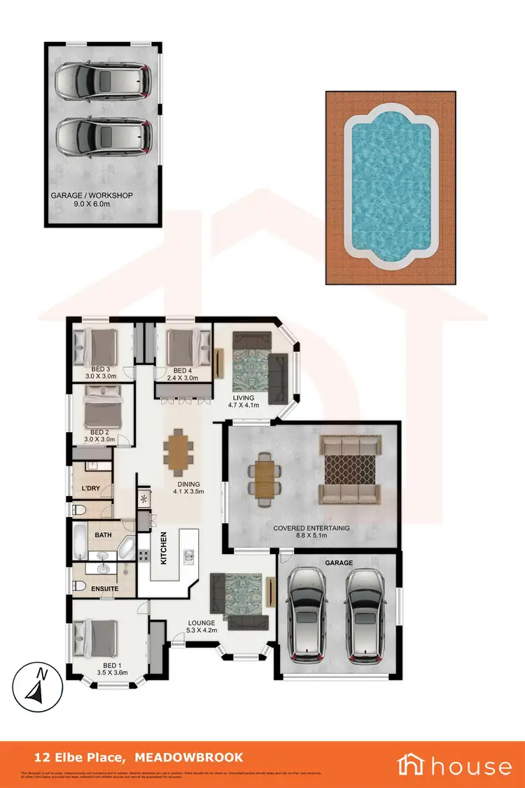 Floorplan of Homely house listing, 12 Elbe Place, Meadowbrook QLD 4131