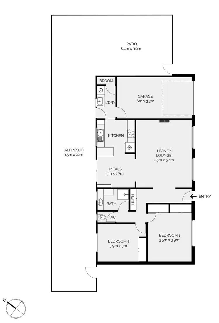 Floorplan of Homely townhouse listing, 6/75 Lambert Street, Bathurst NSW 2795