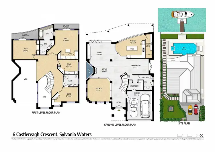 Floorplan of Homely house listing, 6 Castlereagh Crescent, Sylvania Waters NSW 2224