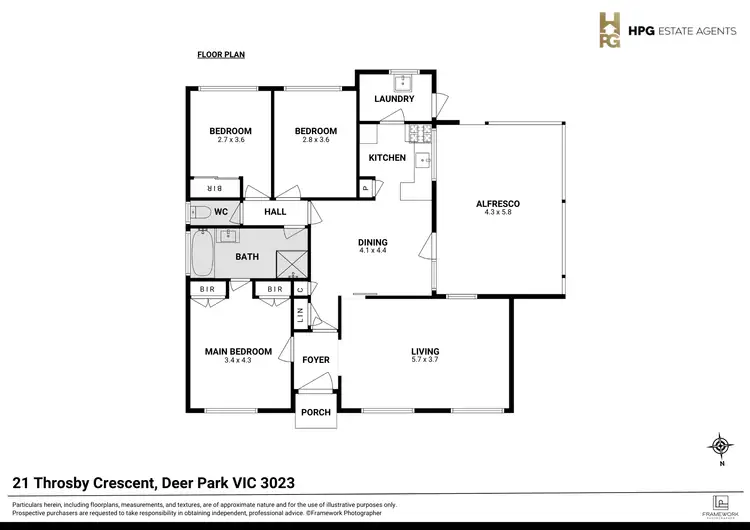 Floorplan of Homely house listing, 21 Throsby Crescent, Deer Park VIC 3023