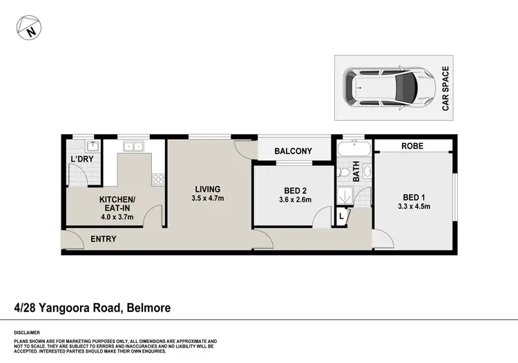 Floorplan of Homely apartment listing, 4/28 Yangoora Road, Belmore NSW 2192