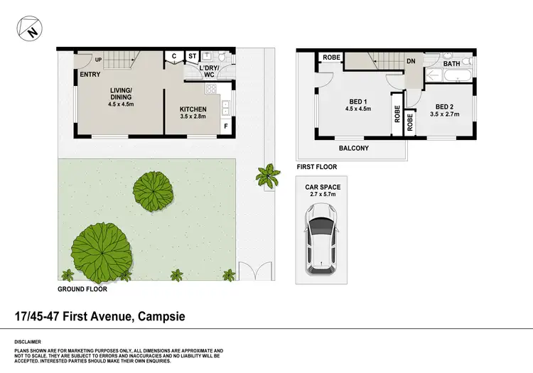 Floorplan of Homely apartment listing, 17/45-47 First Avenue, Campsie NSW 2194