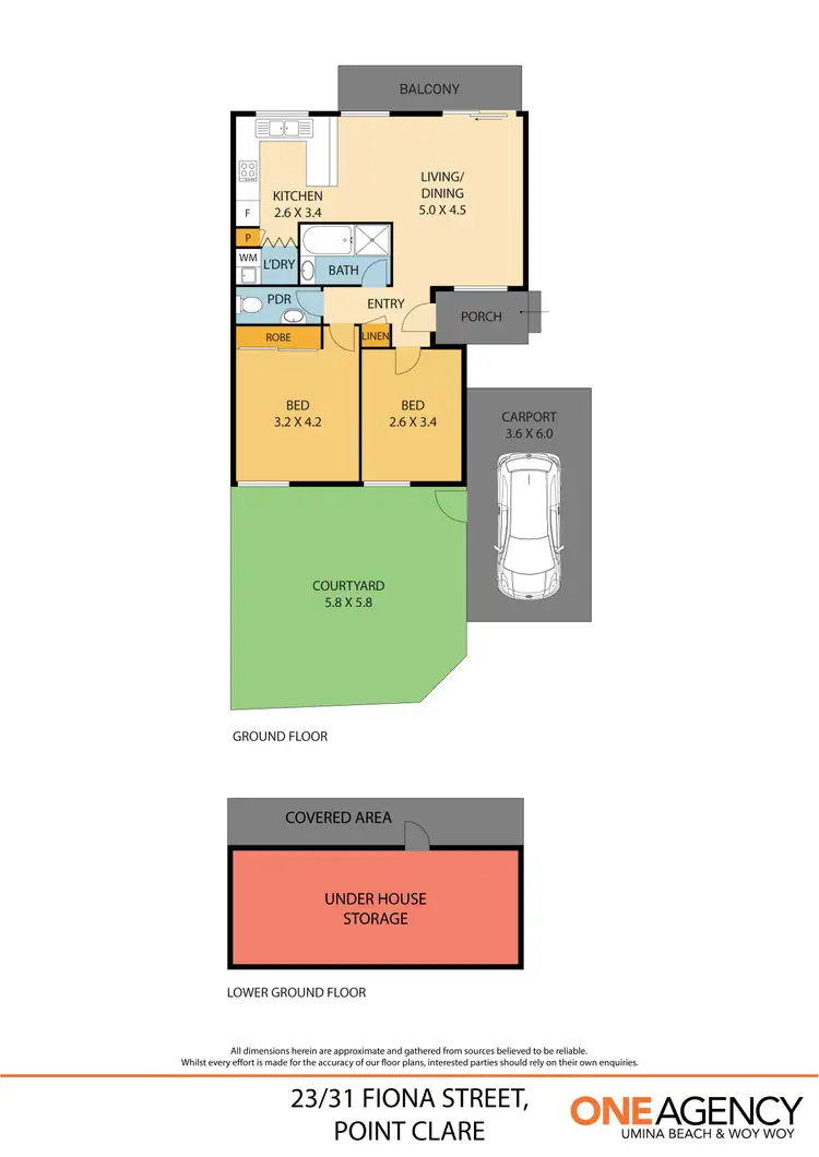 Floorplan of Homely villa listing, 23/31 Fiona Street, Point Clare NSW 2250