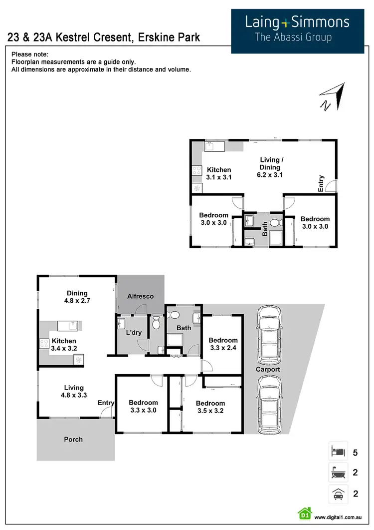 Floorplan of Homely house listing, 23 & 23A Kestrel Crescent, Erskine Park NSW 2759