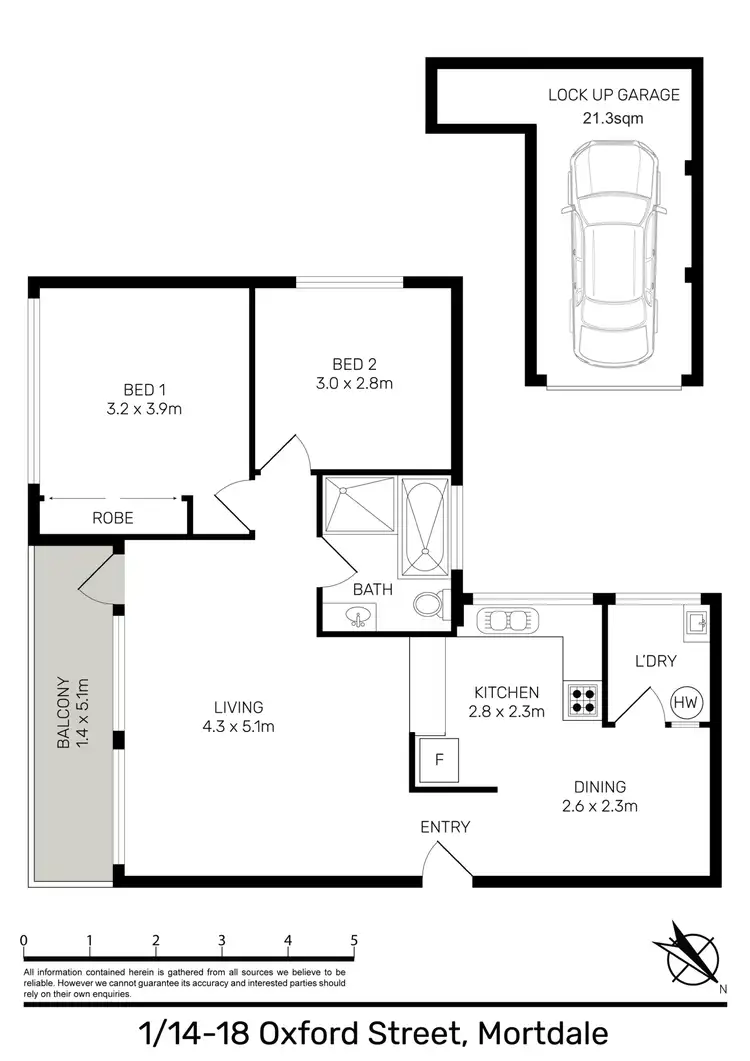 Floorplan of Homely apartment listing, 1/14-18 Oxford Street, Mortdale NSW 2223