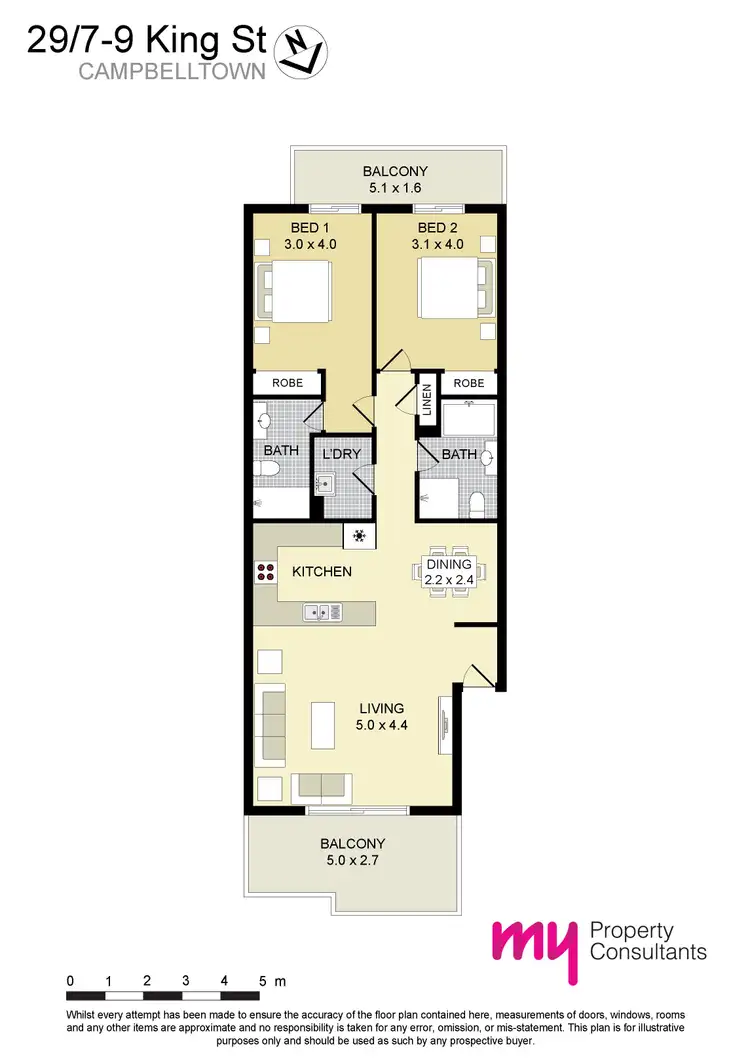 Floorplan of Homely unit listing, 29/7-9 King Street, Campbelltown NSW 2560
