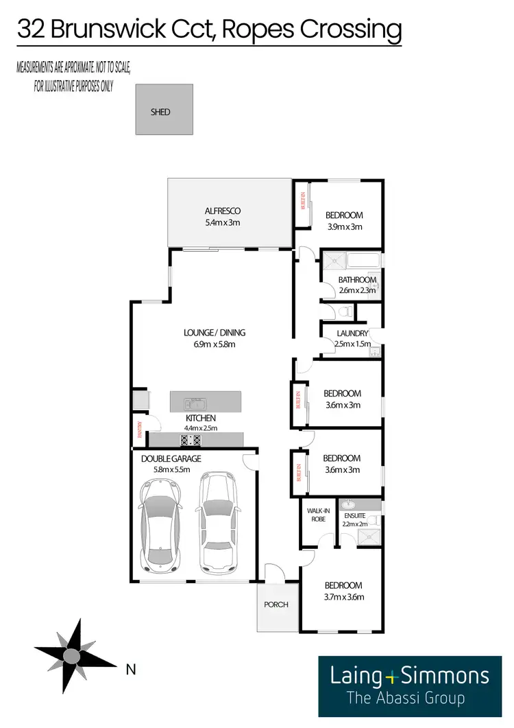 Floorplan of Homely house listing, 32 Brunswick Circuit, Ropes Crossing NSW 2760