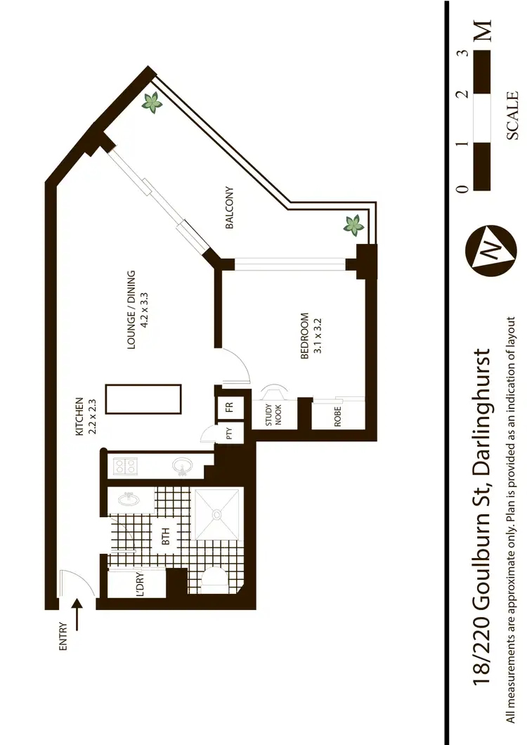 Floorplan of Homely apartment listing, 18/220 Goulburn Street, Surry Hills NSW 2010