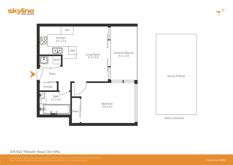 Floorplan of Homely unit listing, 204/822 Pittwater Road, Dee Why NSW 2099