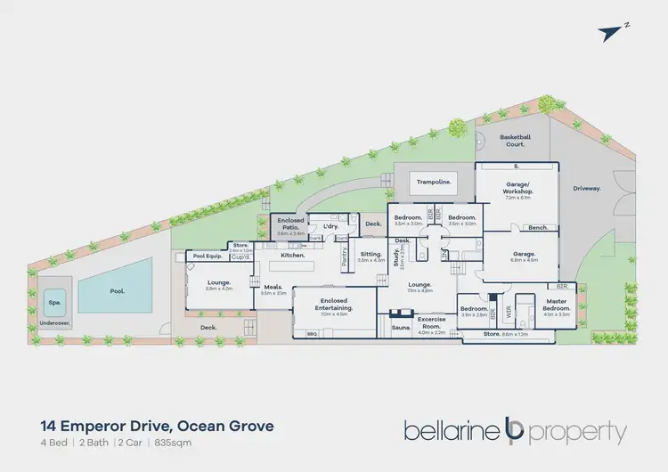 Floorplan of Homely house listing, 14 Emperor Drive, Ocean Grove VIC 3226