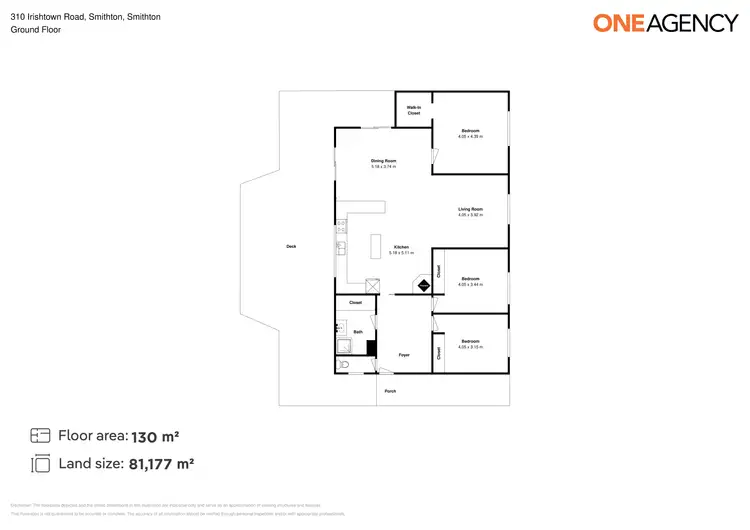 Floorplan of Homely rural property listing, 310 Irishtown Road, Smithton TAS 7330