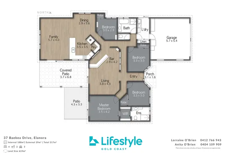 Floorplan of Homely house listing, 37 Baekea Drive, Elanora QLD 4221