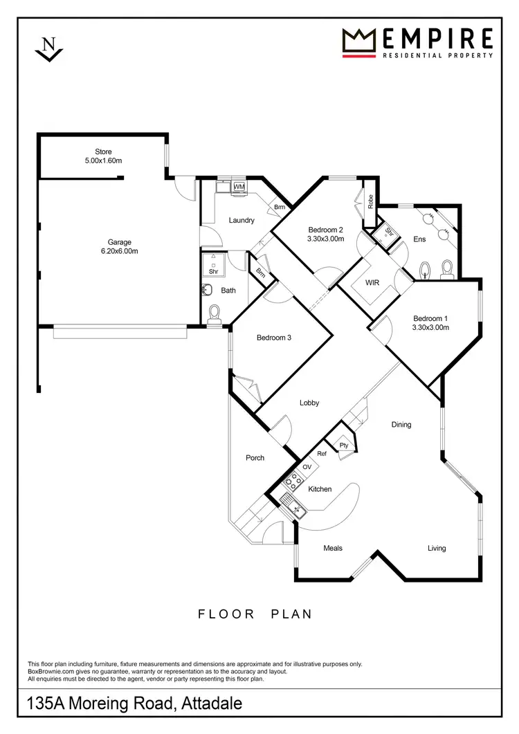 Floorplan of Homely house listing, 135A Moreing Road, Attadale WA 6156