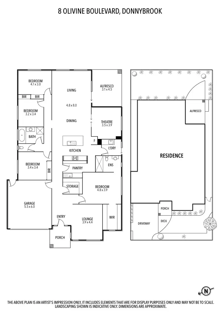 Floorplan of Homely house listing, 8 Olivine Boulevard, Donnybrook VIC 3064
