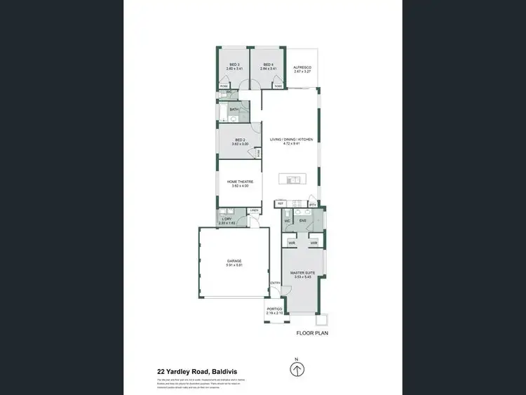 Floorplan of Homely house listing, 22 Yardley Road, Baldivis WA 6171