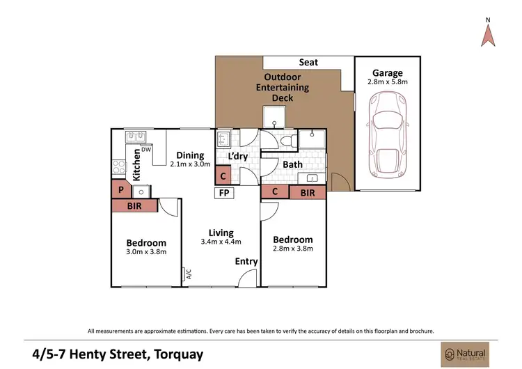Floorplan of Homely unit listing, 4/5-7 Henty Street, Torquay VIC 3228