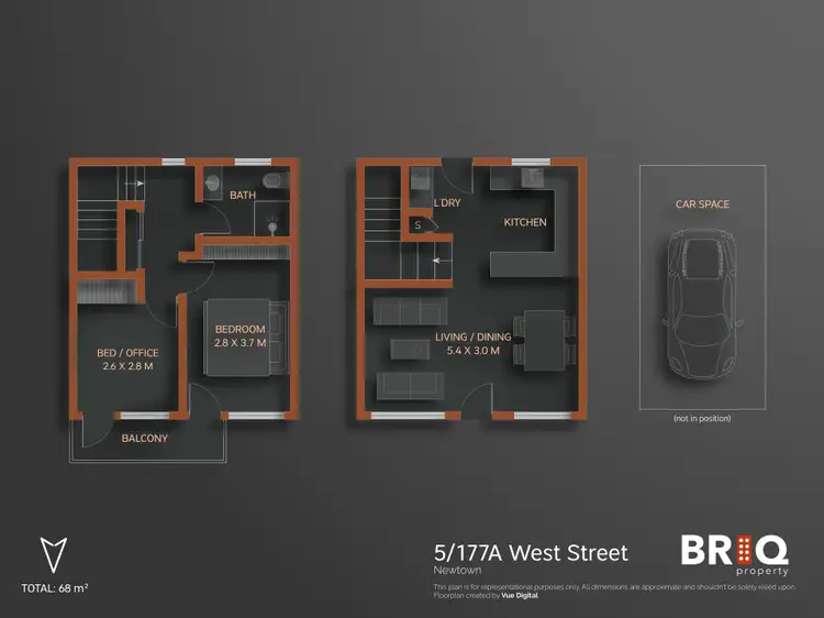 Floorplan of Homely unit listing, 5/177a West Street, Newtown QLD 4350