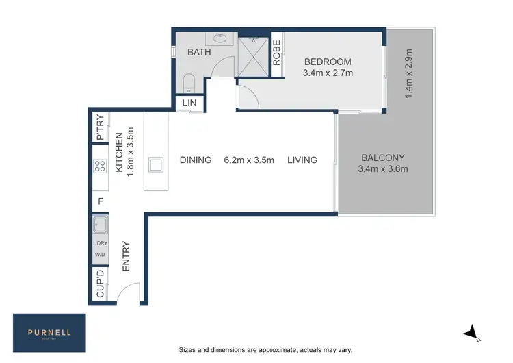 Floorplan of Homely apartment listing, 308/82 Wentworth Avenue, Kingston ACT 2604