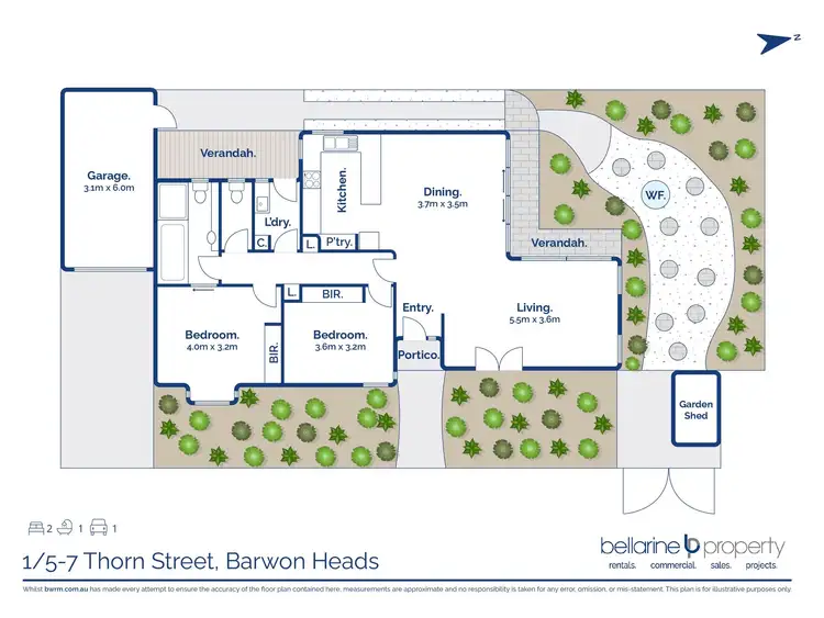 Floorplan of Homely unit listing, 1/5-7 Thorn Street, Barwon Heads VIC 3227