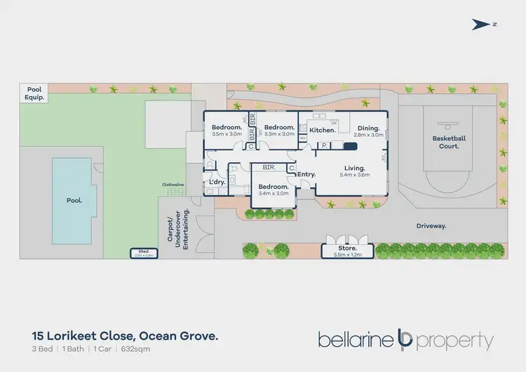 Floorplan of Homely house listing, 15 Lorikeet Close, Ocean Grove VIC 3226