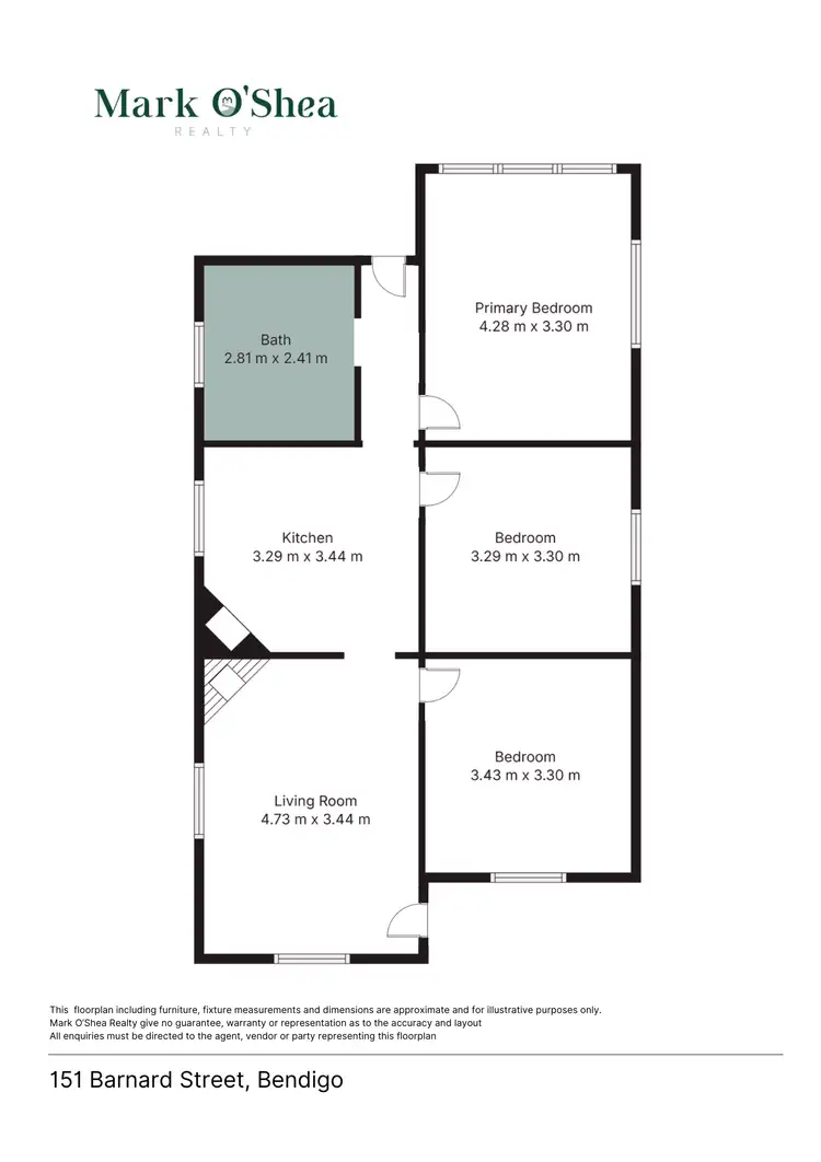 Floorplan of Homely house listing, 151 Barnard Street, Bendigo VIC 3550