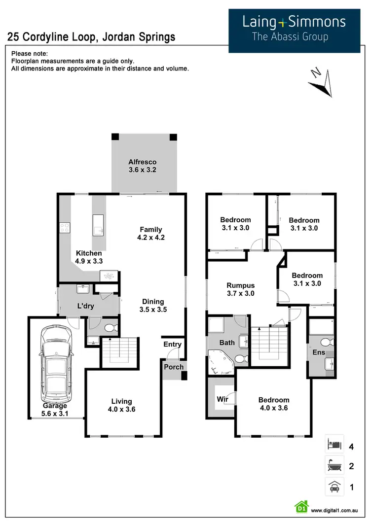 Floorplan of Homely house listing, 25 Cordyline Loop, Jordan Springs NSW 2747