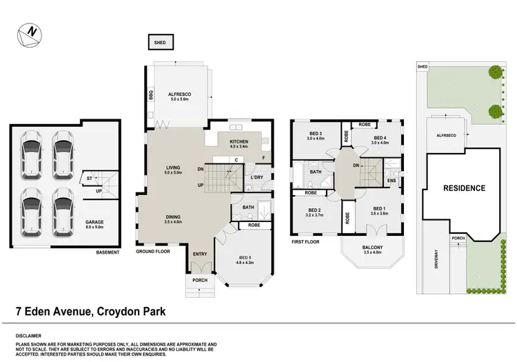 Floorplan of Homely house listing, 7 Eden Avenue, Croydon Park NSW 2133