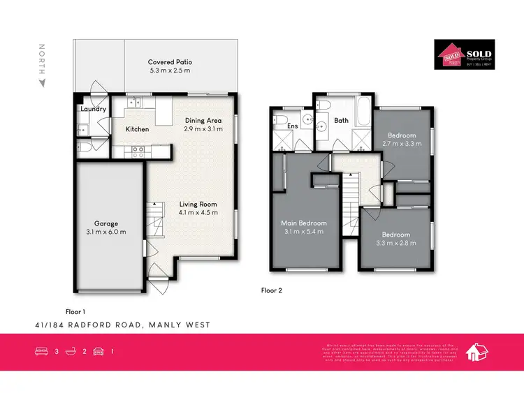 Floorplan of Homely townhouse listing, 41/184 Radford Road, Manly West QLD 4179