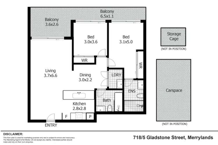 Floorplan of Homely apartment listing, 718/5 Gladstone Street, Merrylands NSW 2160