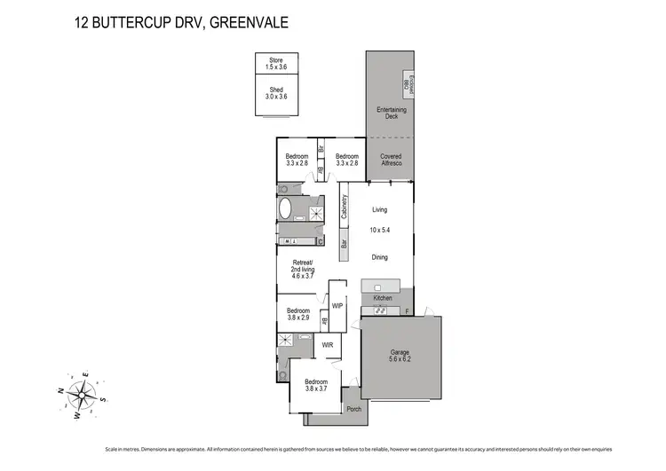 Floorplan of Homely house listing, 12 Buttercup Drive, Greenvale VIC 3059