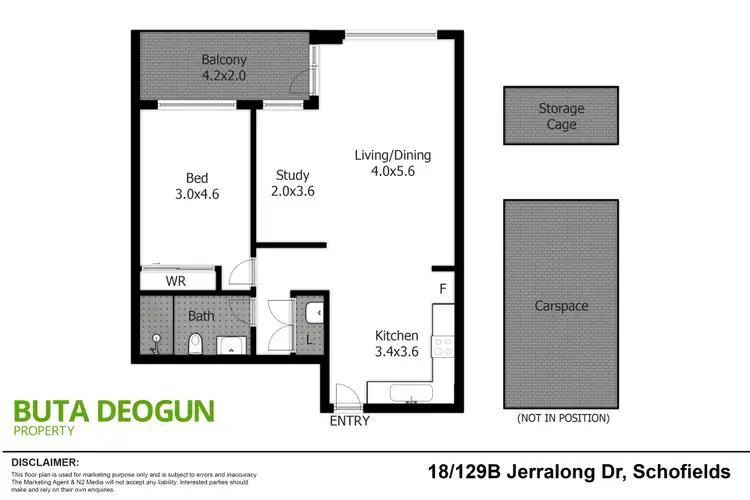 Floorplan of Homely apartment listing, 18/129B Jerralong Drive, Schofields NSW 2762