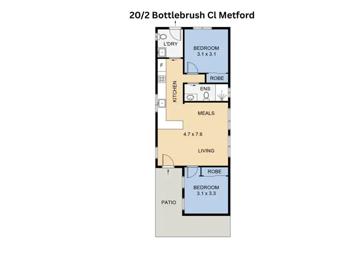 Floorplan of Homely house listing, 20/2 Bottlebrush Close, Metford NSW 2323
