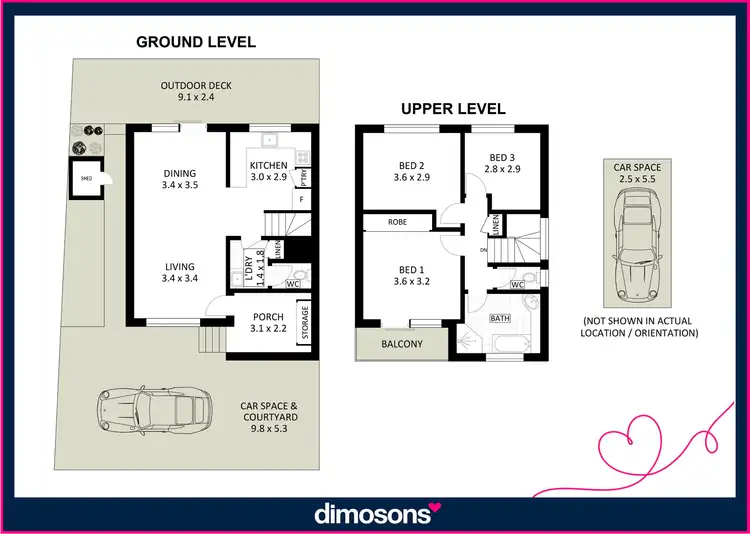Floorplan of Homely townhouse listing, 5/17A Robsons Road, Keiraville NSW 2500