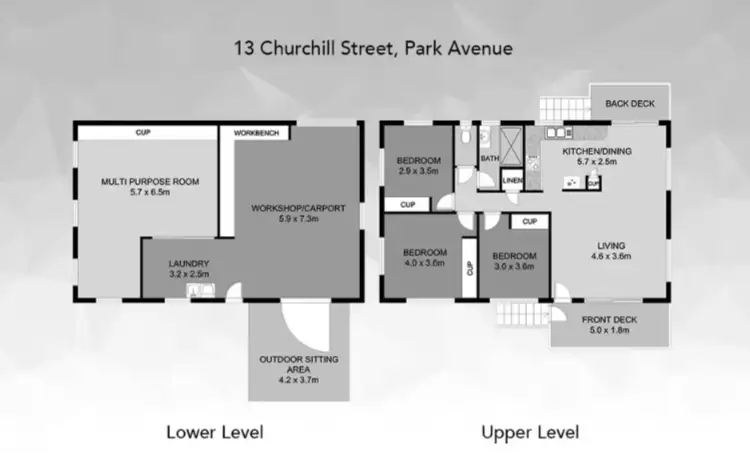 Floorplan of Homely house listing, 13 Churchill Street, Park Avenue QLD 4701