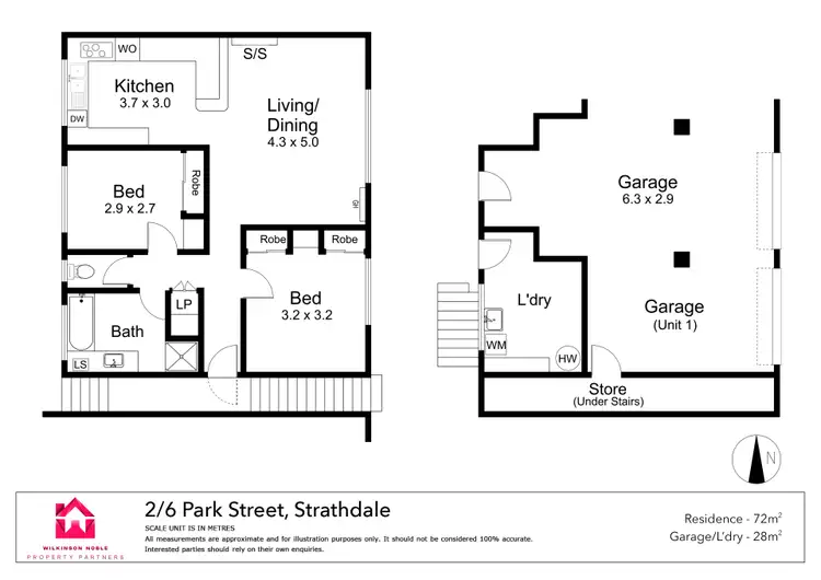 Floorplan of Homely unit listing, 2/6 Park Street, Strathdale VIC 3550